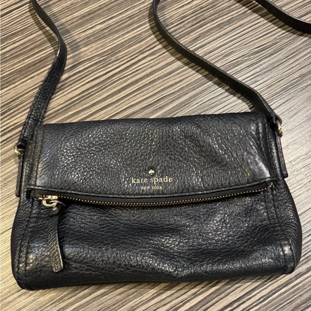 Kate Spade Black Leather Crossbody Bag